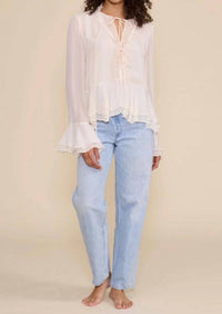 Lucy Paris - Tie Peplum Top