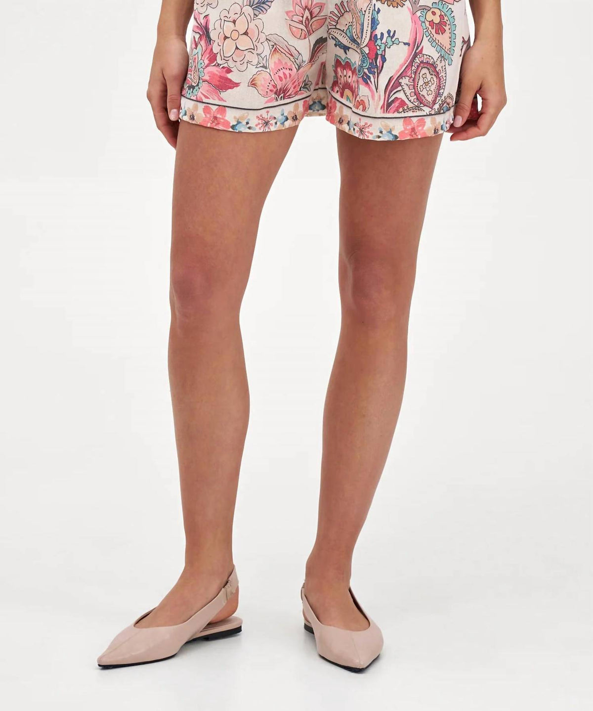 M Made In Italy - Paisley Shorts With Elastic Waist