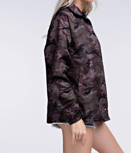 Honey Punch - Camo Coaches Jacket