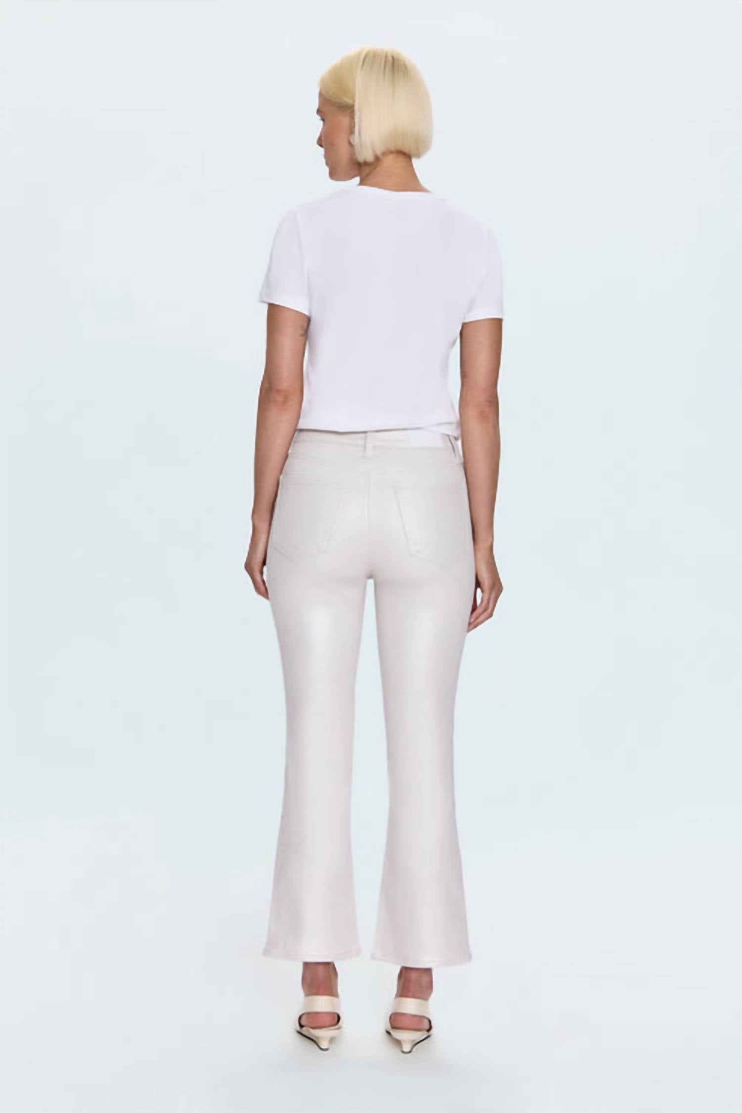 PISTOLA Lennon High Rise Crop Boot Jeans in ivory luster - women's jeans - alternate view