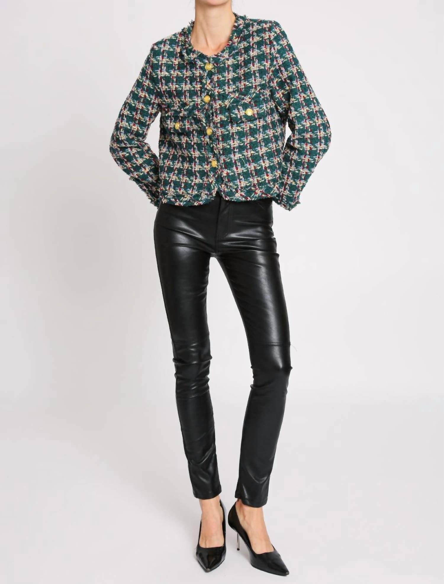 Beulahstyle - Tweed Cropped Blazer