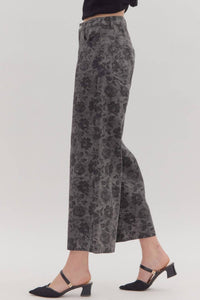 entro Midnight Bloom Pants in charcoal - women's pants - alternate view