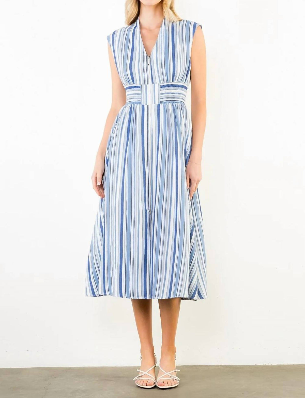 Thml - Striped Sleeveless Midi Dress