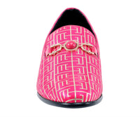 Amali Men's Kazimar Loafer in fuschia - men's loafer - detail view