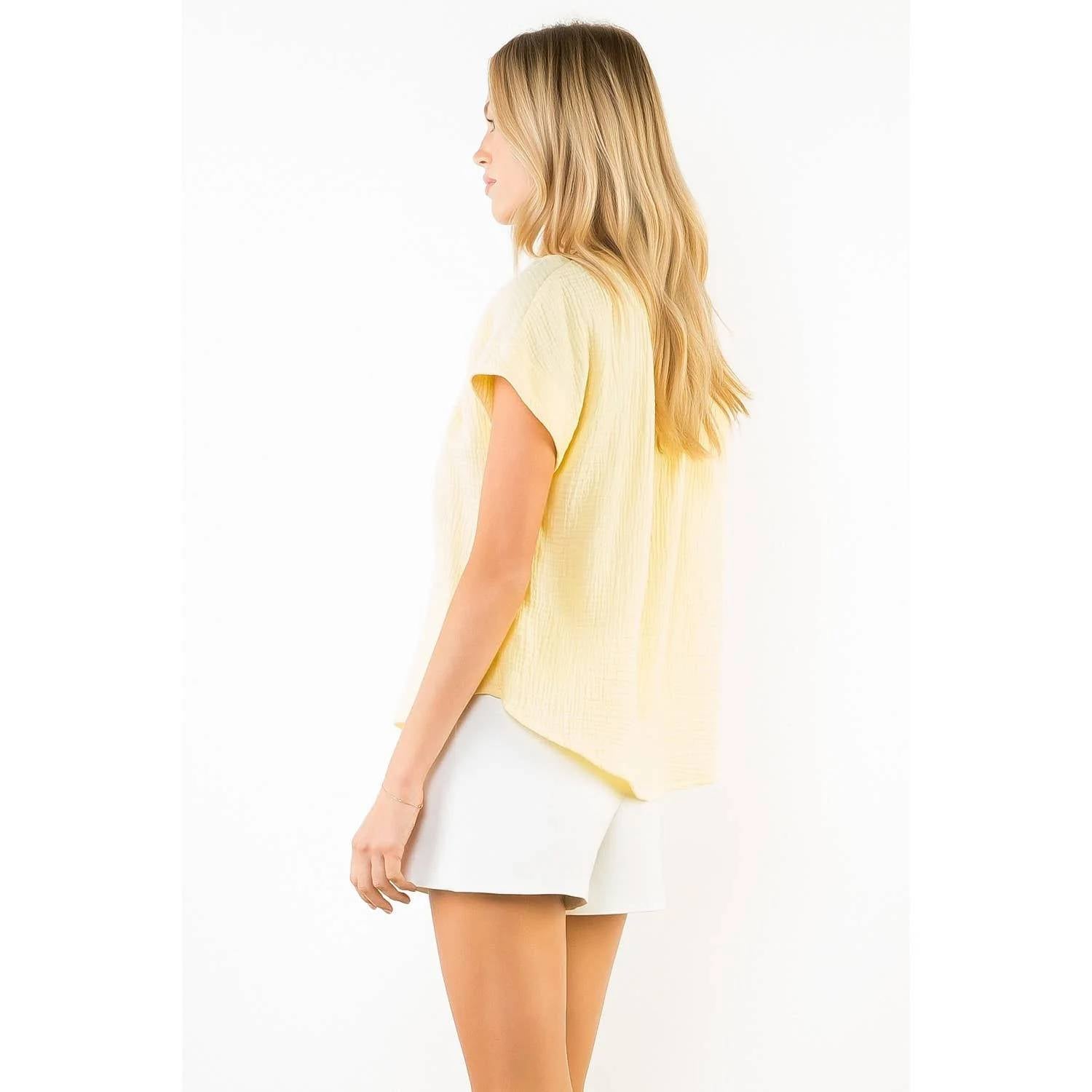 Thml - Buttons Short Sleeve Top