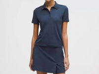 lululemon Swiftly Open-knit Golf Polo in club blue - women's t-shirt