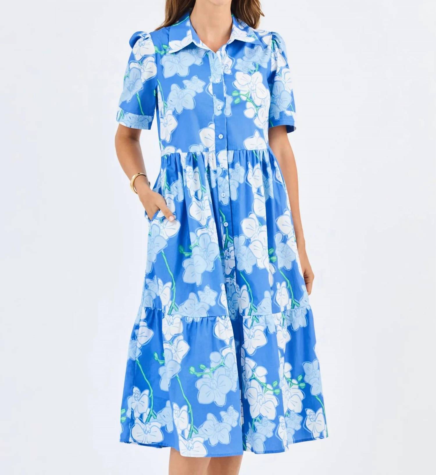 Mary Square - Jema Button-fron Mini Dress