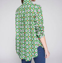 Vilagallo - GEOMETRICO VERDE ROSA SHIRT