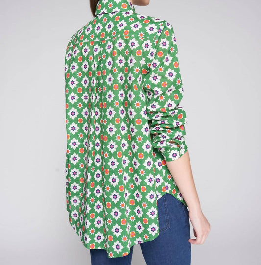 Vilagallo - GEOMETRICO VERDE ROSA SHIRT