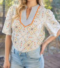 Voy - Wave Print Top