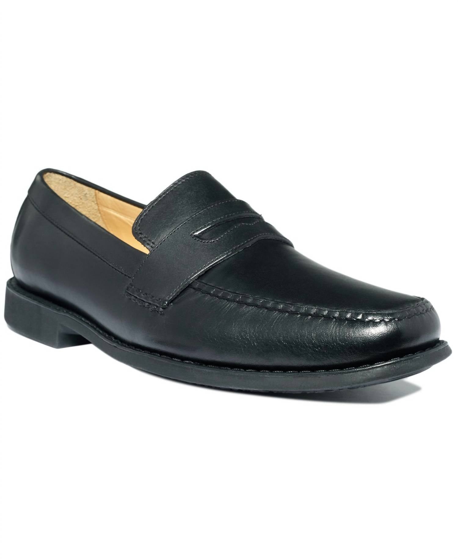 JOHNSTON & MURPHY Men's Ainsworth Penny Loafer in black - men's loafer