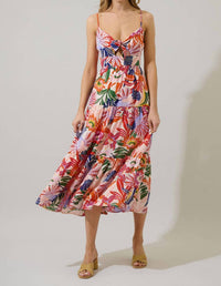 Sugarlips - Hatley Floral Tie Knot Midi Dress