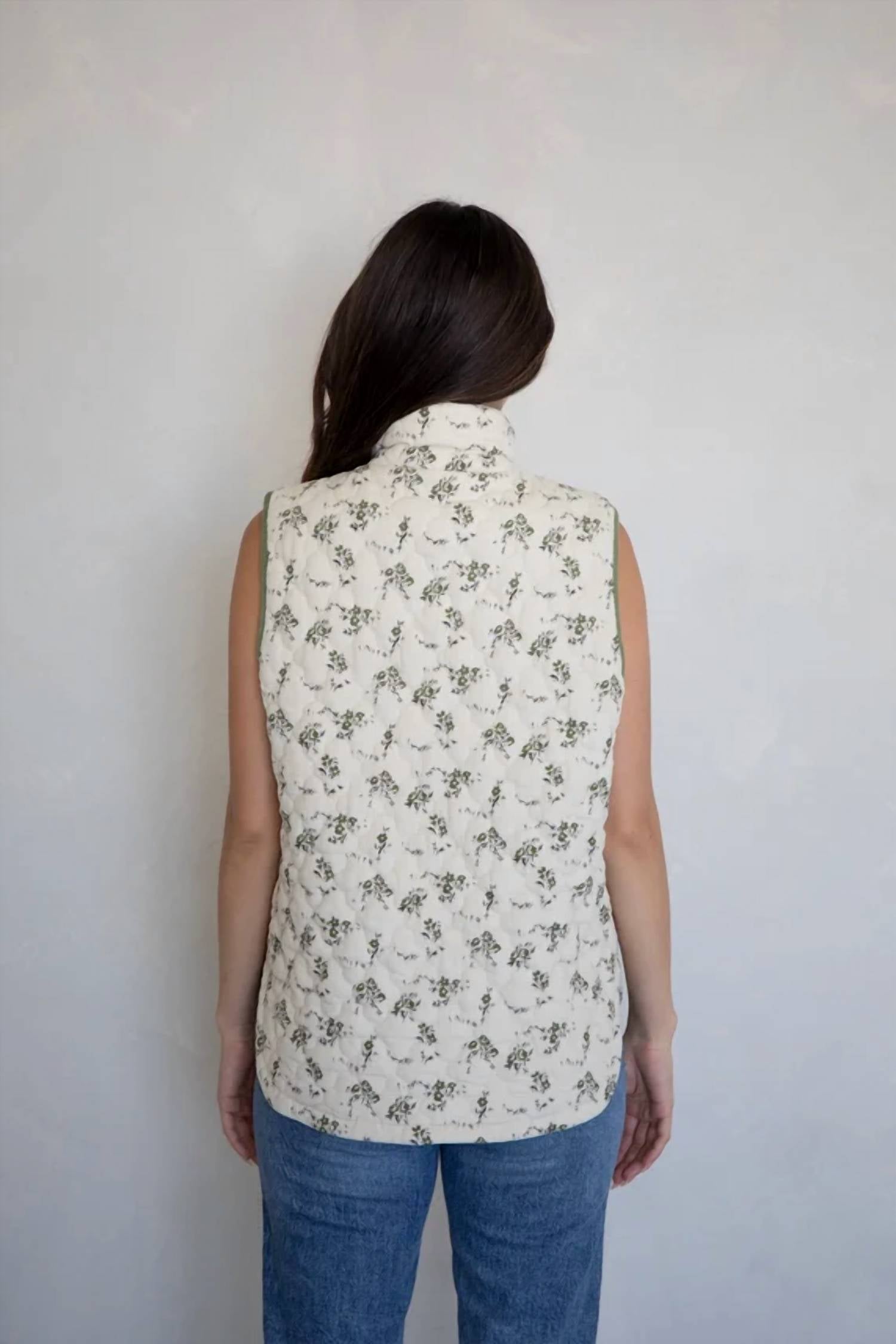 Things Between - Floral Quilted Vest