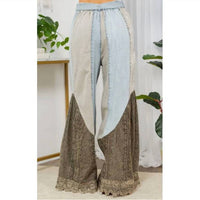 Young Threads - Wild West Lace Patchwork Boho Pants