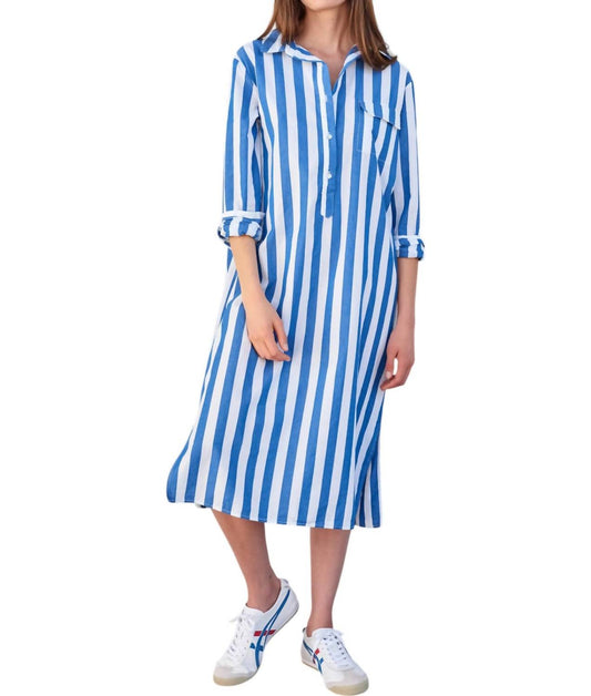 Sundry - Candy Striped Long Sleeve Shirtdress