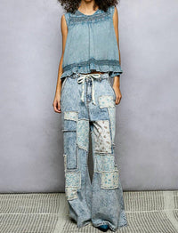 Pol - Open Back V-neck Top