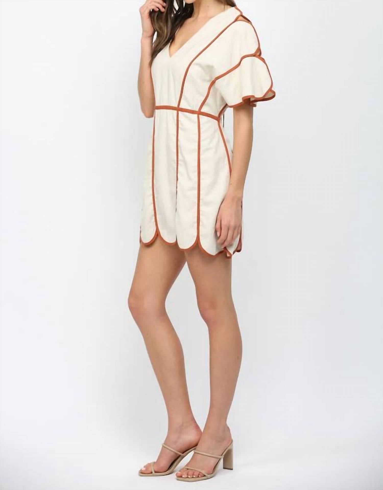 Fate - Binding Scallop Panel Mini Dress