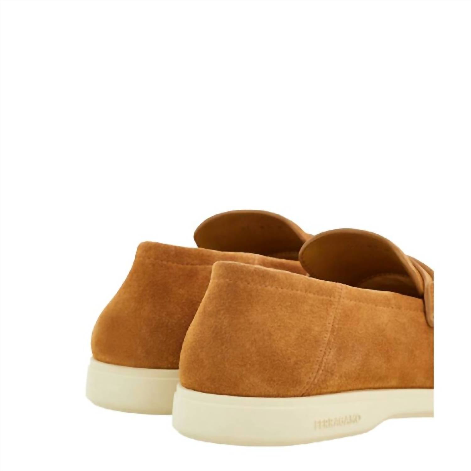 Salvatore Ferragamo - Men's Gancini Ornament Suede Loafers