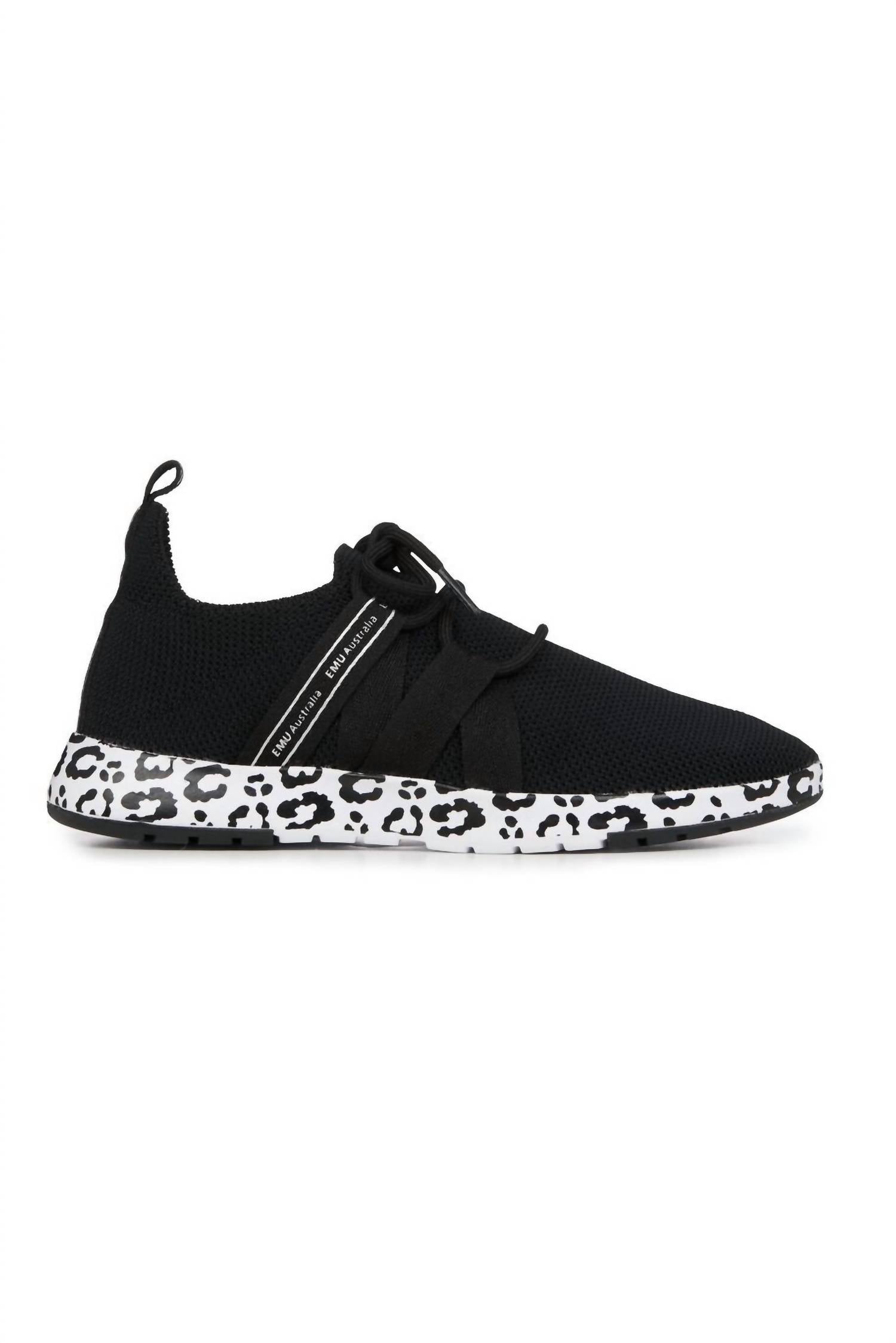 EMU Australia Women's Leura Sneakers in black leopard - women's sneaker - alternate view