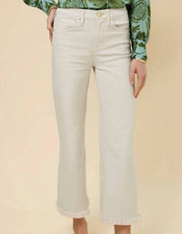 Spartina 449 - Nayla Fringe Wide Leg Crop Jeans