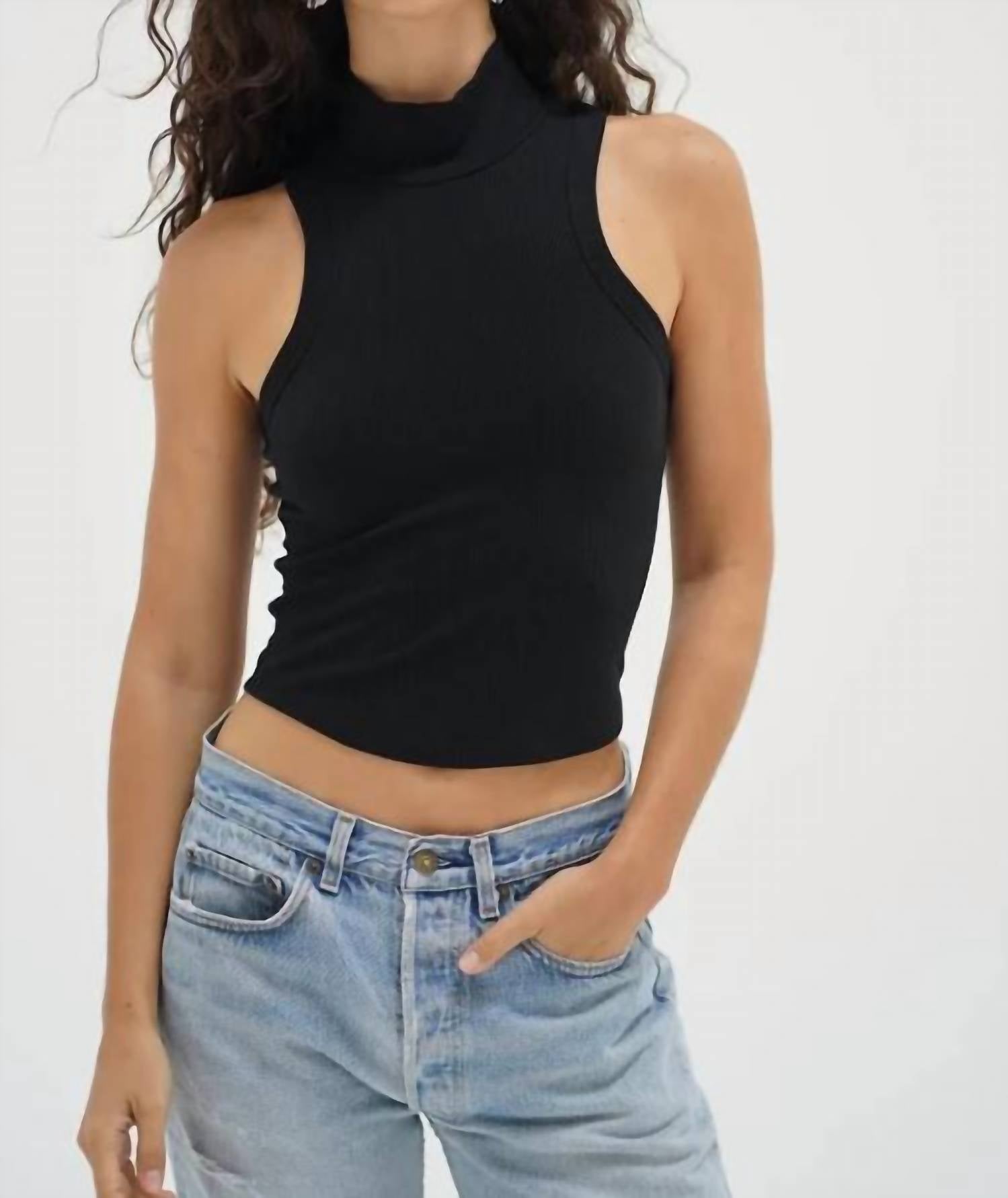 Lna - Detra Mockneck Tank Top
