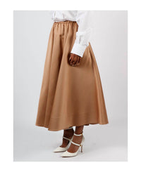 Valentino - High Waist Pleated Midi Skirt