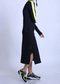 Metamorfosi - Long Sleeve Casual Dress With Neon Details