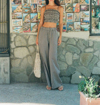 Elan - Gingham Wide Leg Pants