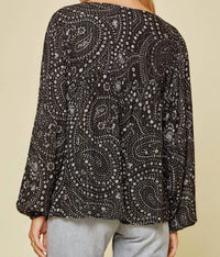 Andree By Unit - Abstract Floral Embroidered Blouse