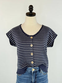 The Workshop - Jovi Button Knit Top