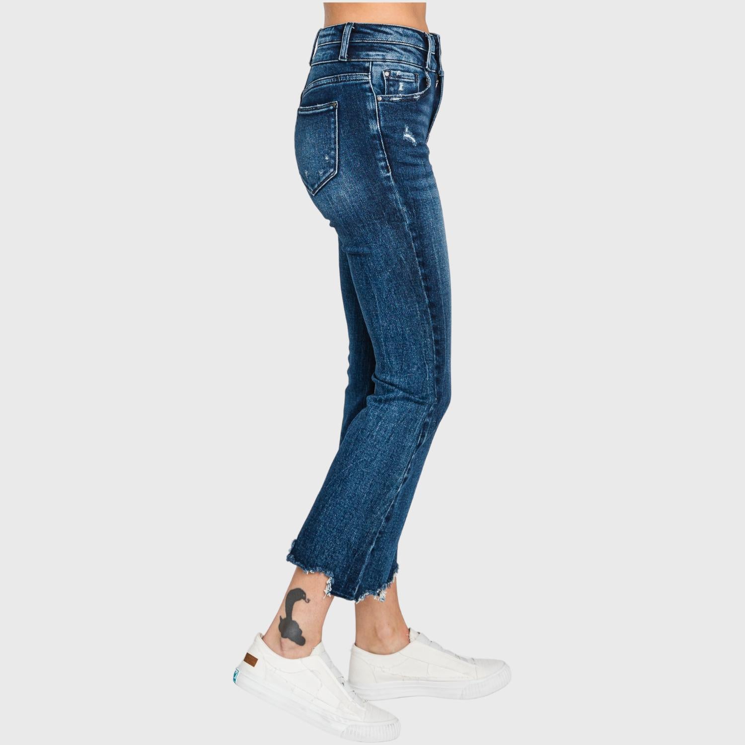 Petra153 Parker High Rise Crop Jeans in vintage dark - women's jeans - alternate view