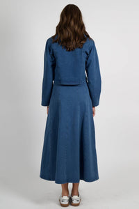 sundays Mallory Skirt in medium wash denim - women's skirt