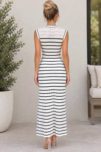 Elie Tahari - STRIPE KNIT DRESS
