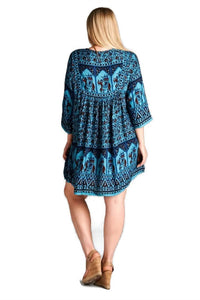 Velzera - India Print Mini Dress