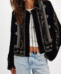 Free People - MAXXIE EMBELISHED VELVET JACKET