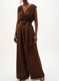Joseph Ribkoff - Wrap Wide Leg Pull-on Jumpsuit