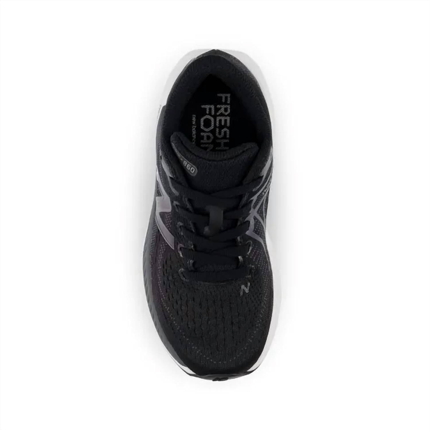 New Balance Kids Preschool 860v13 Running Shoes in black white - kids' sneaker - alternate view