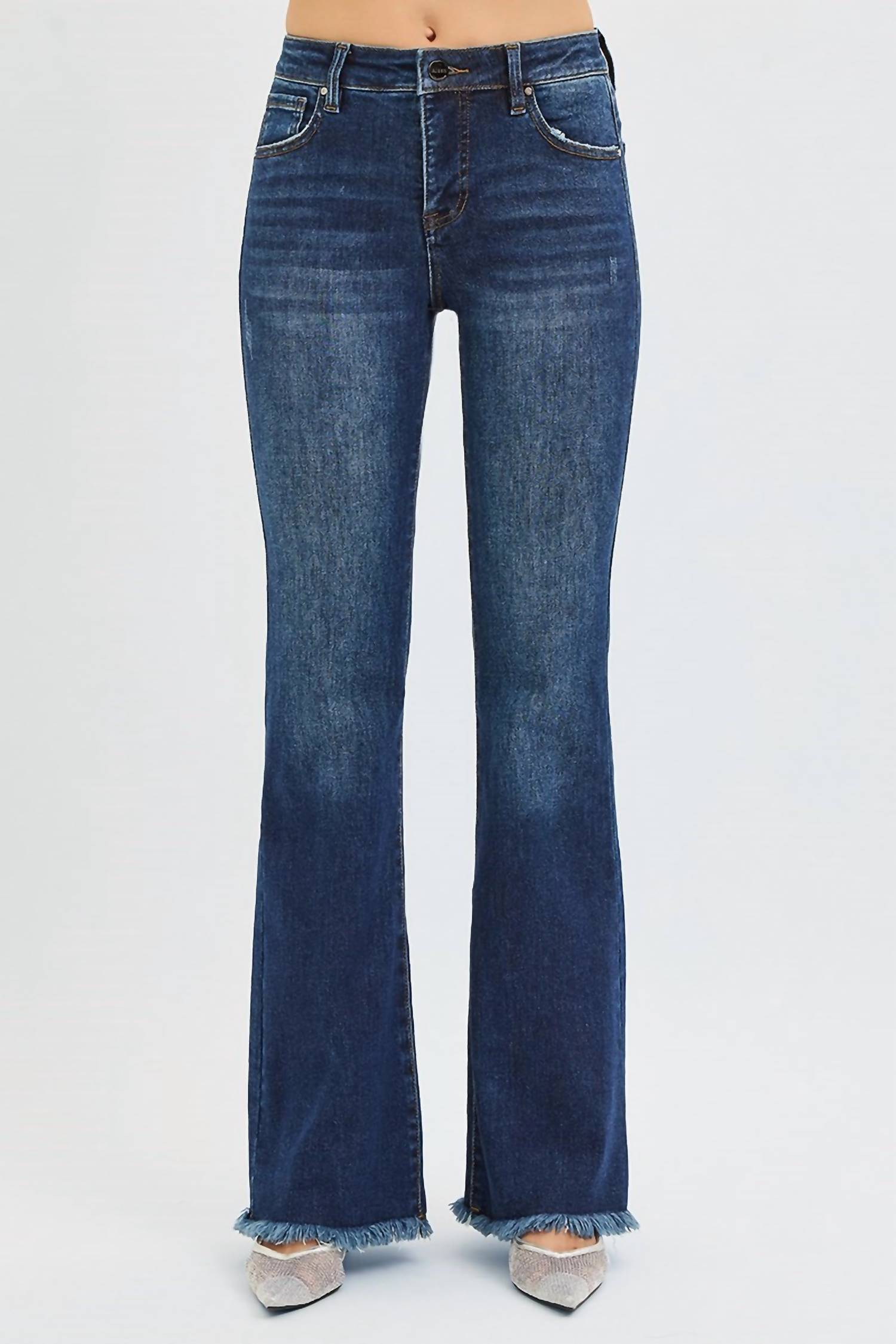Risen - Tummy Control Mid Rise Flare Jeans