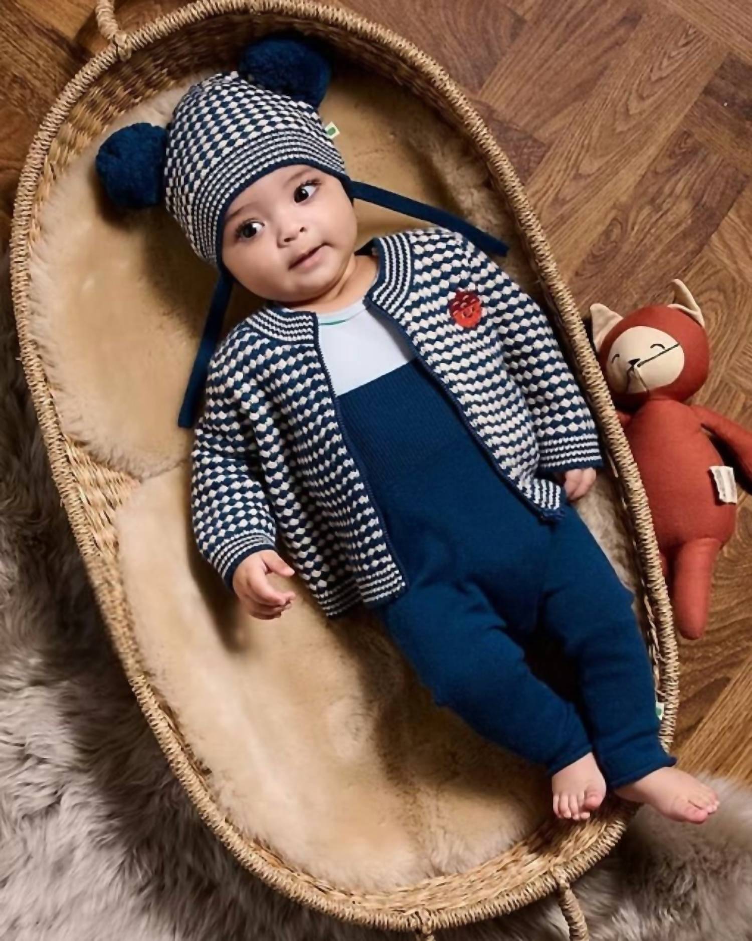 The Bonnie Mob - Girls Homey Chunky Checker Cardigan