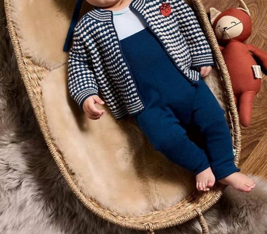 The Bonnie Mob - Girls Homey Chunky Checker Cardigan