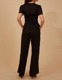 Traffic People Silkwood Corrie Jumpsuit in black - women's pants - detail view