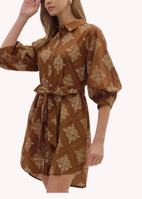entro Millie Dress in brown - women's dress - detail view