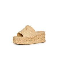 Loeffler Randall Women's Aaron Platform Raffia Mule in natural - women's shoe