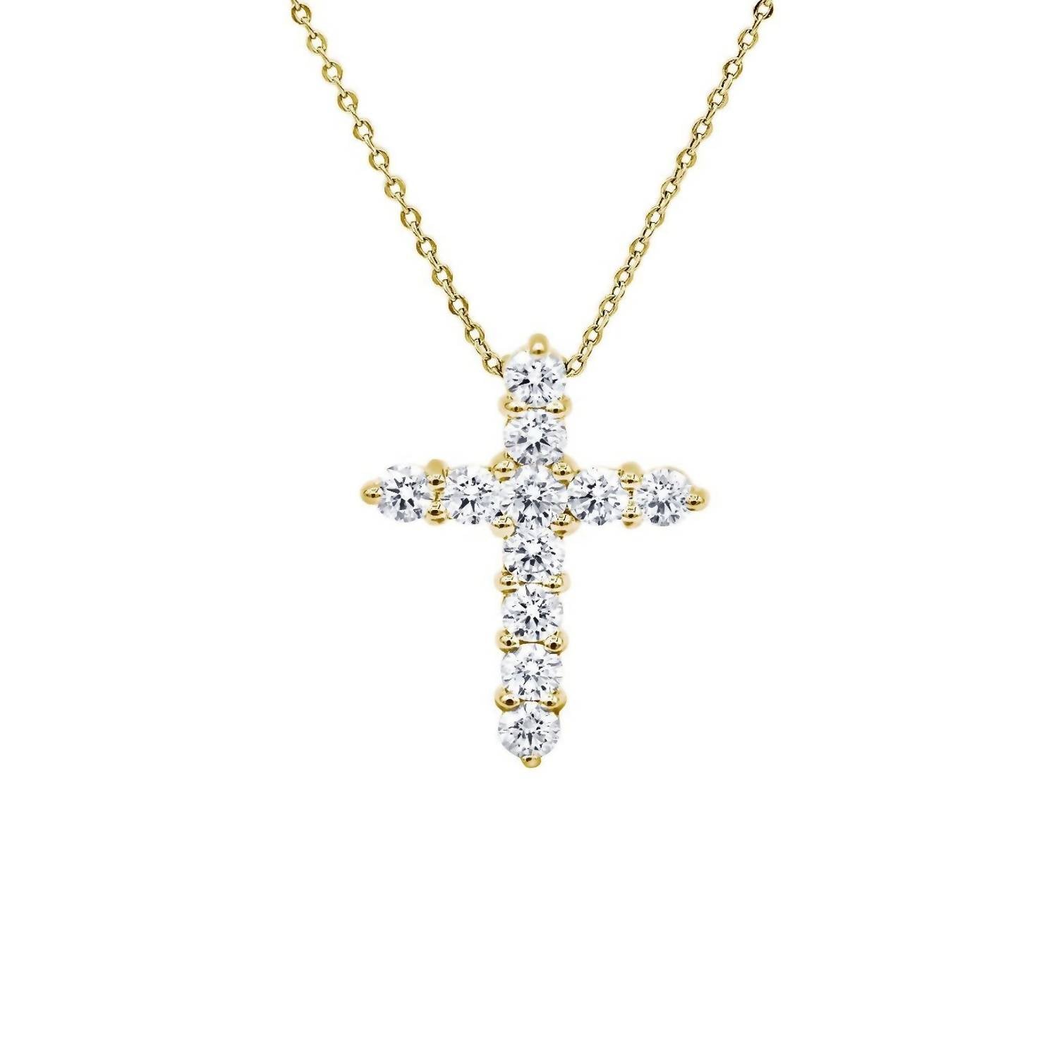 Diana M Jewels - 0.70 Ct Diamond Cross Pendant