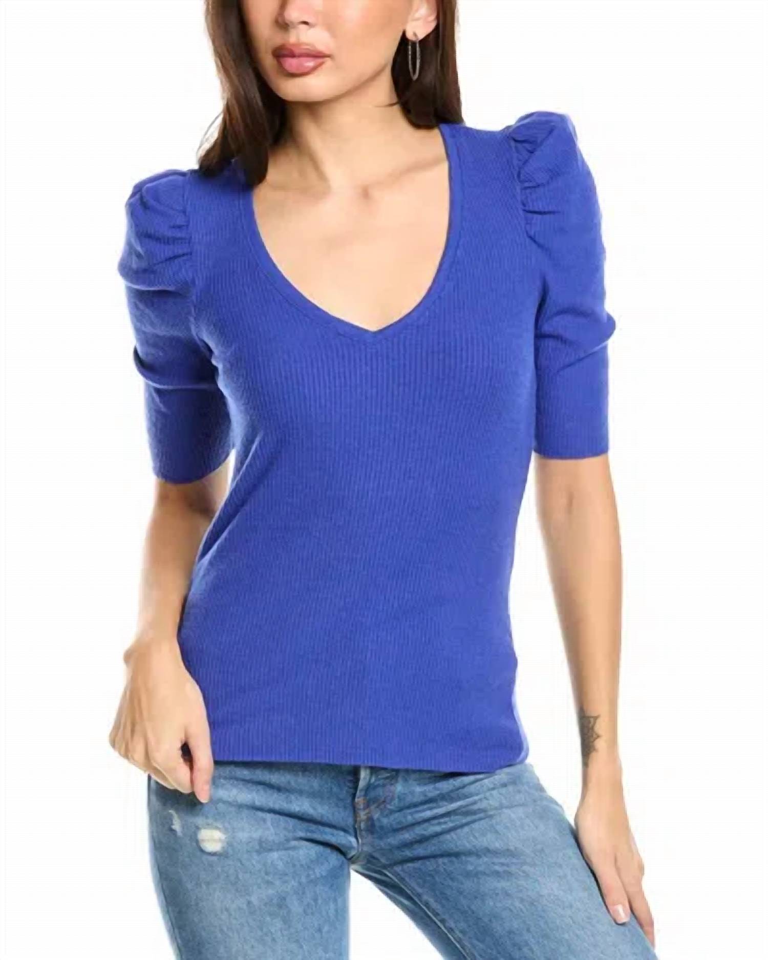 Nation Ltd - Nancy Puffy Sleeve Sweater Tee