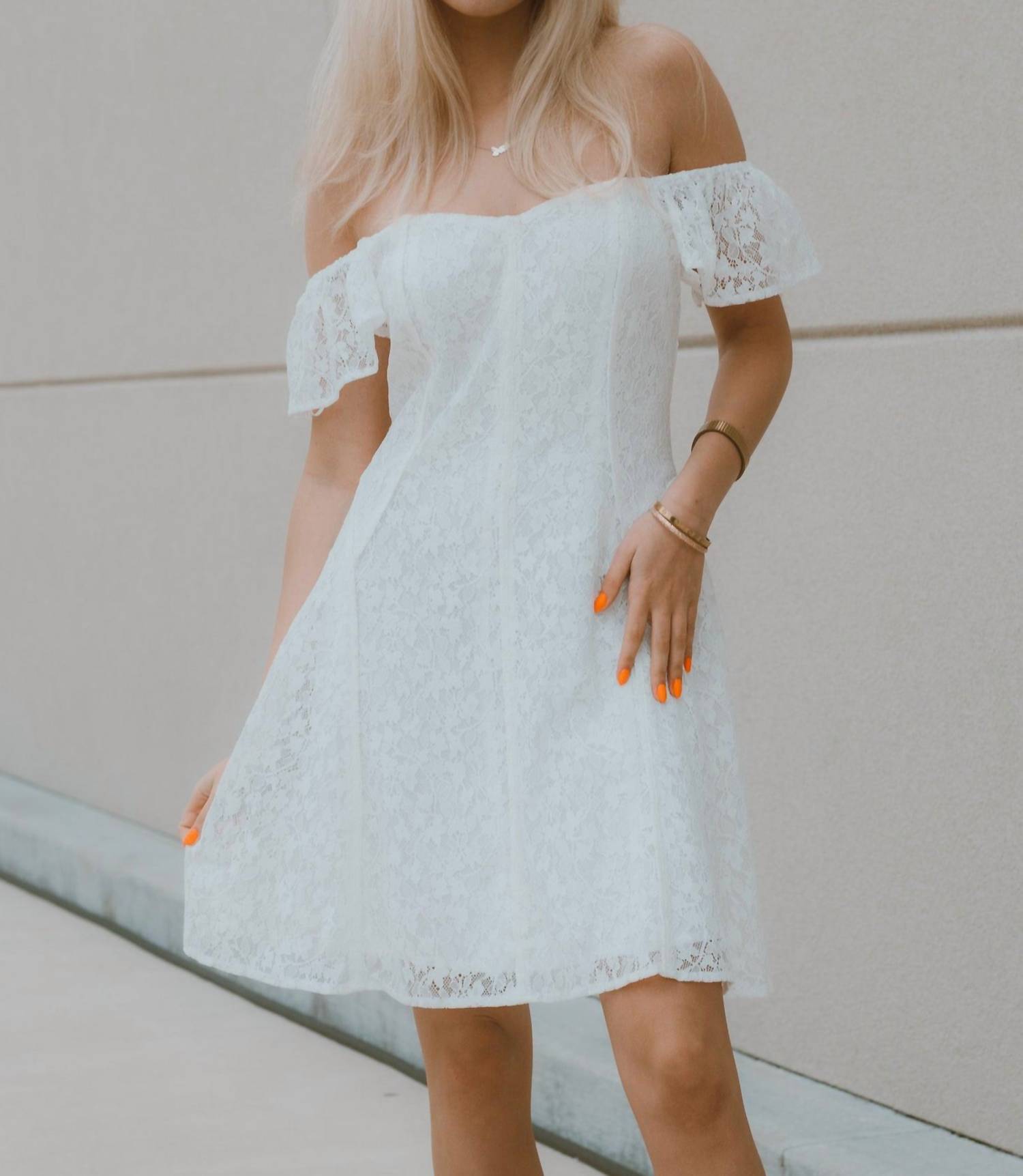 Able - Whimsical Lace Mini Dress