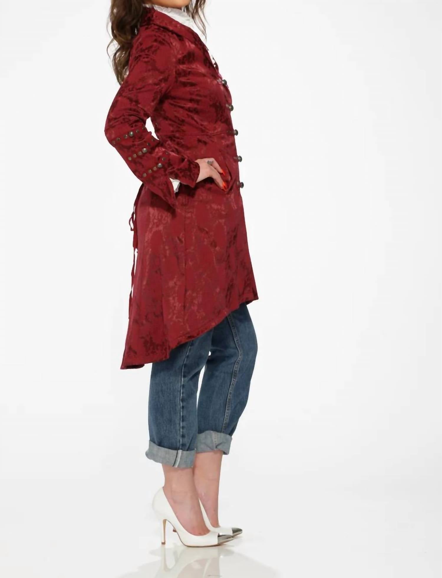 Orchid Bloom - Brocade Long Sleeve Coat