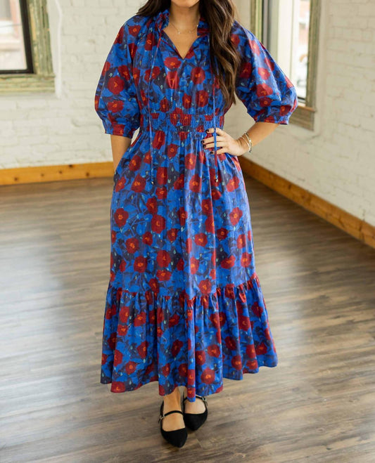 Entro - Women's Ashley Floral Smocked Waist Maxi Dress