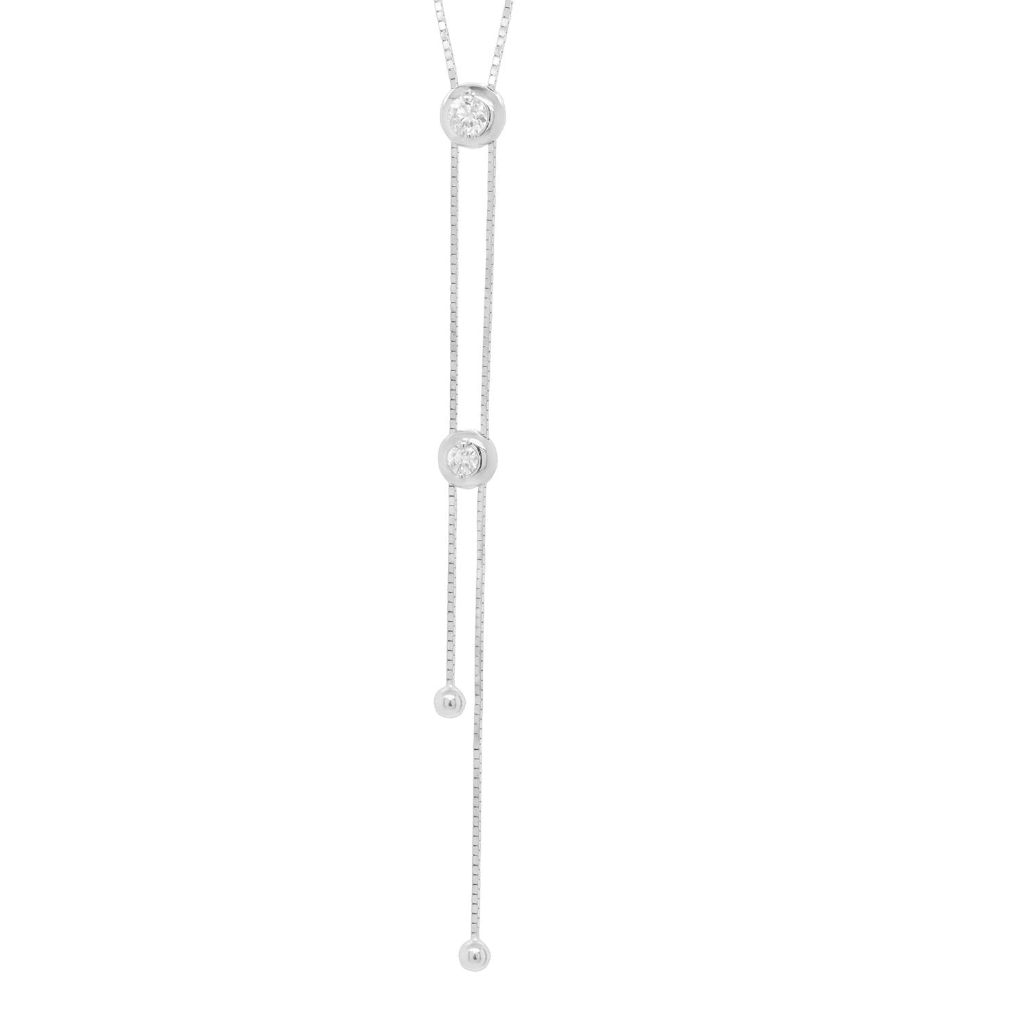 Diana M Jewels - 0.35 Cts Hanging Diamonds Pendant
