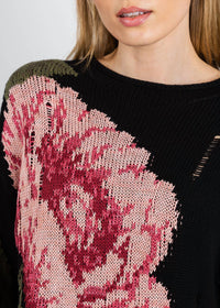 Oui - Rose Distressed Sweater